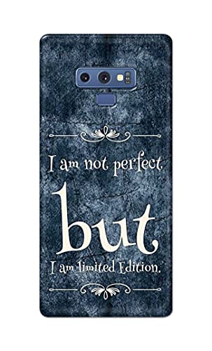 Image of Printed Hard Back Cover Case for Samsung Galaxy Note 9 Back Cover (I Am Not Perfect I Am Limited Edition) -1803