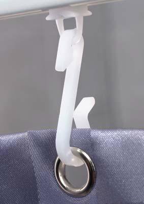 Asta per tenda per doccia, bianco, 3 m, flessibile...