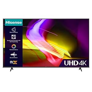 Hisense 65 Inch UHD VIDAA Smart TV 65E6KTUK - Dolby Vision, Pixel Tuning, Voice Remote, Share to TV, and Youtube, Freeview Play, Netflix and Disney (2023 Model), Operating System VIDAA
