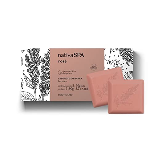 Miniatura 2 de Boticario - Linha Nativa Spa (Rosa) - Sabonete em Barra Nutritivo (2 x 3.17 oz) - Colección Native Spa (Rosa) - Jabón nutritivo en barra (2 x neto