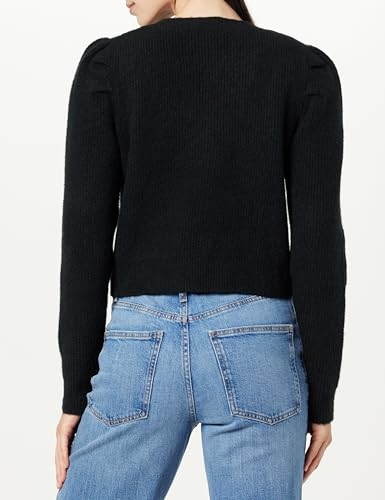 Image of The Drop Women's Gloria Puff Sleeve Cable-Knit Sweater