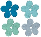 CTOP – Kit creativo déco Nature '4 flores de plátano tema azul Diam.' 7 cm