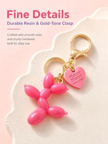 Image of Balloon Dog Keychain Bulk, 8 Pack Cute Keychains for Women | Keychain for Bags, Backpack Purse Charms, Handmade Key Chain for Keys, Carabiner Zipper Pull, DIY Craft Decoration