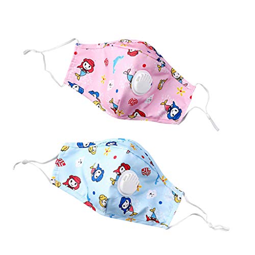 Bandana Kids Protection Reusable Washable Balaclava Snood Children Anti Dust Bandanas 2PCS