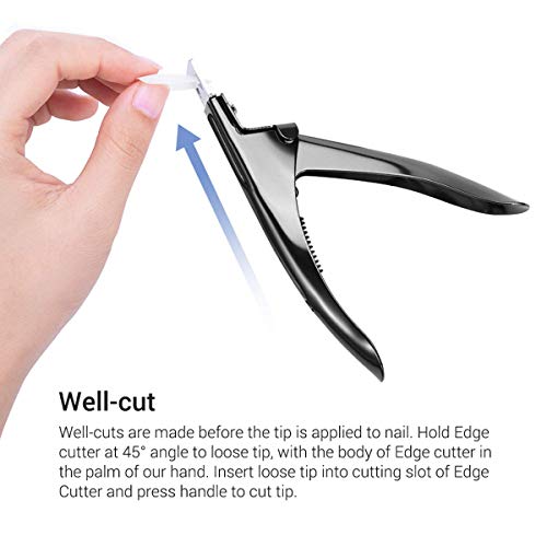TECTIKO Nagelknipser Maniküre Tip Cutter Schneider für Kunstnägel Gelnägel Fingernägel Falsche Nägel (Schwarz) – Bild 6