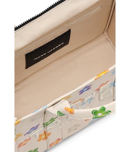 Image of Marc Jacobs Womens The Wild Daisy Canvas Medium Tote Bag White Multi One Size One Size