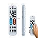 UltraPro BigEZ OneTouch Big Button Universal TV Remote for Seniors, Easy to Use, Replacement Remote for Samsung, LG, Sony, Vizio, Roku TV, Streaming Players, Backlit Buttons, 2 Device, White, 85053