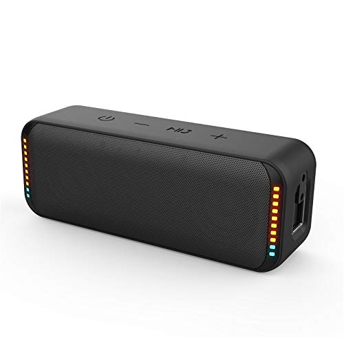 AYCOMIT Waterproof Wireless Speakers Bluetooth for iPhone Android with 12H Playtime 12W HD Sound and Bass Portable TF Card AUX Line Rechargeable Handsfree Shower Party Home Travel Office