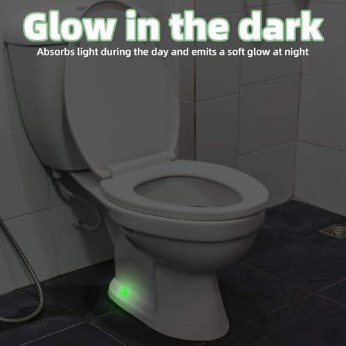 BOXOB 4stk Toilettenschraubenabdeckungen, Dunkeln Leuchtende Universelle Toilettenschrauben-Abdeckkappen mit 4stk Dichtungen Leuchtendes Badezimmer-Dekorations für Meisten Standardschrauben(Grün)