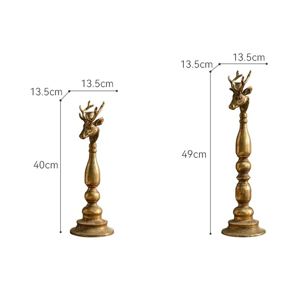 Soporte de Velas Candelabro Dorado for decoración del hogar Boda Decorativo(Grande)