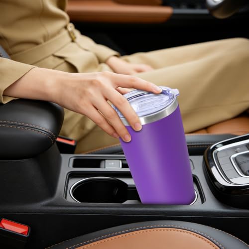 Image of 20oz Tumbler Insulated Tumblers Vacuum Coffee Mug with Lid Purple 6Pack