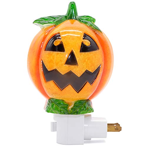 DRomance Pumpkin Plug in Night Light with 360 Degree Swivel Plug Halloween Decoration