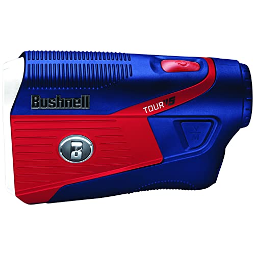Bushnell Tour V5 Red/White/Blue Special Edition Golf Rangefinder With Wearable4U Cleaning Cloth And Cr2 Battery Bundle #TOP1