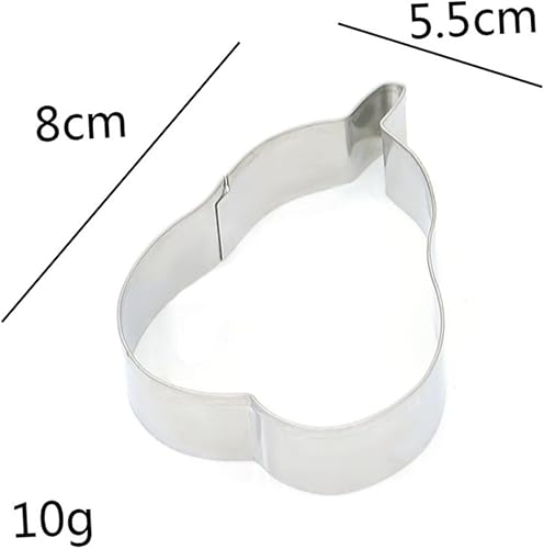 Miniatura 2 de 3 piezas de acero inoxidable en forma de pera cortadores de galletas para hornear bricolaje antiadherentes Fondant chocolate pastel moldes multiusos