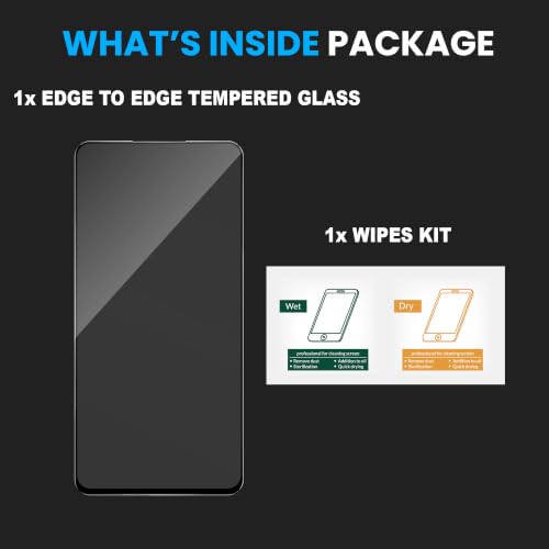 Image of FIRST MART Tempered Glass for Samsung Galaxy F70 Pro 5G, 9H Full-Glue Screen Protector, 3D Edge-to-Edge, HD Clear, Oleophobic, Case-Friendly, Black, Pack of 1