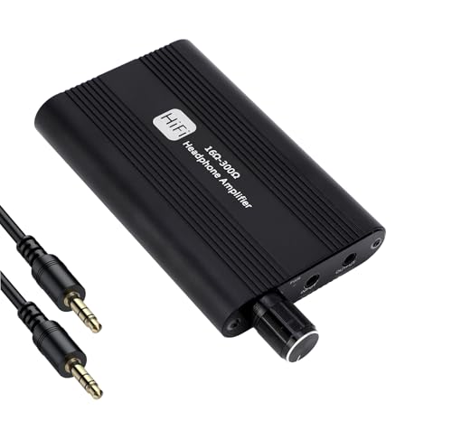 Kopfhörerverstärker, 3,5 Mm Professioneller HiFi-Kopfhörerverstärker, Impedanz 16–300 Ω, Tragbarer Kopfhörer-Lautstärkeverstärker, für MP3/MP4/Telefone/Digital-Player