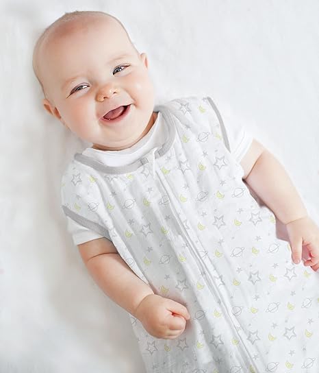 Image of SwaddleDesigns Muslin zzZipMe Sleeping Sack, for Baby Boy and Girl, Wearable Blanket with 2-Way Zipper