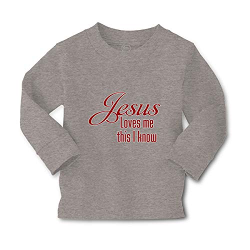 Kids Long Sleeve T Shirt Jesus Loves Me This I Know Christian Jesus God Style A