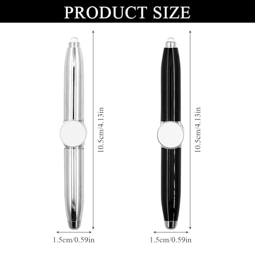 TaimeiMao 2 Stück Fidget Pen Mit Led-Licht Stift Fidget Stiffflugzeig Mit Licht Geschenkstift Zum Stressabbau Für Kinder Jugendliche Erwachsene