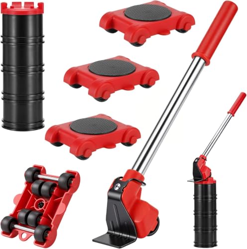 Zourglow Heavy Duty Furniture Mover, Furniture Dolly with Lifter & 4 Slider