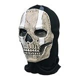 GTETKDE Ghost Skull Mask Latex Skeleton Scary Mask Halloween Cosplay Costume Balaclava MW2 Windproof Full Face Skull Masks