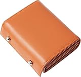 [Dom Teporna] 二つ折り財布 メンズ 財布 レザー 牛革 大容量 L字ファスナー 小さい財布 ミニ財布 コンパクト レディース ブラウン