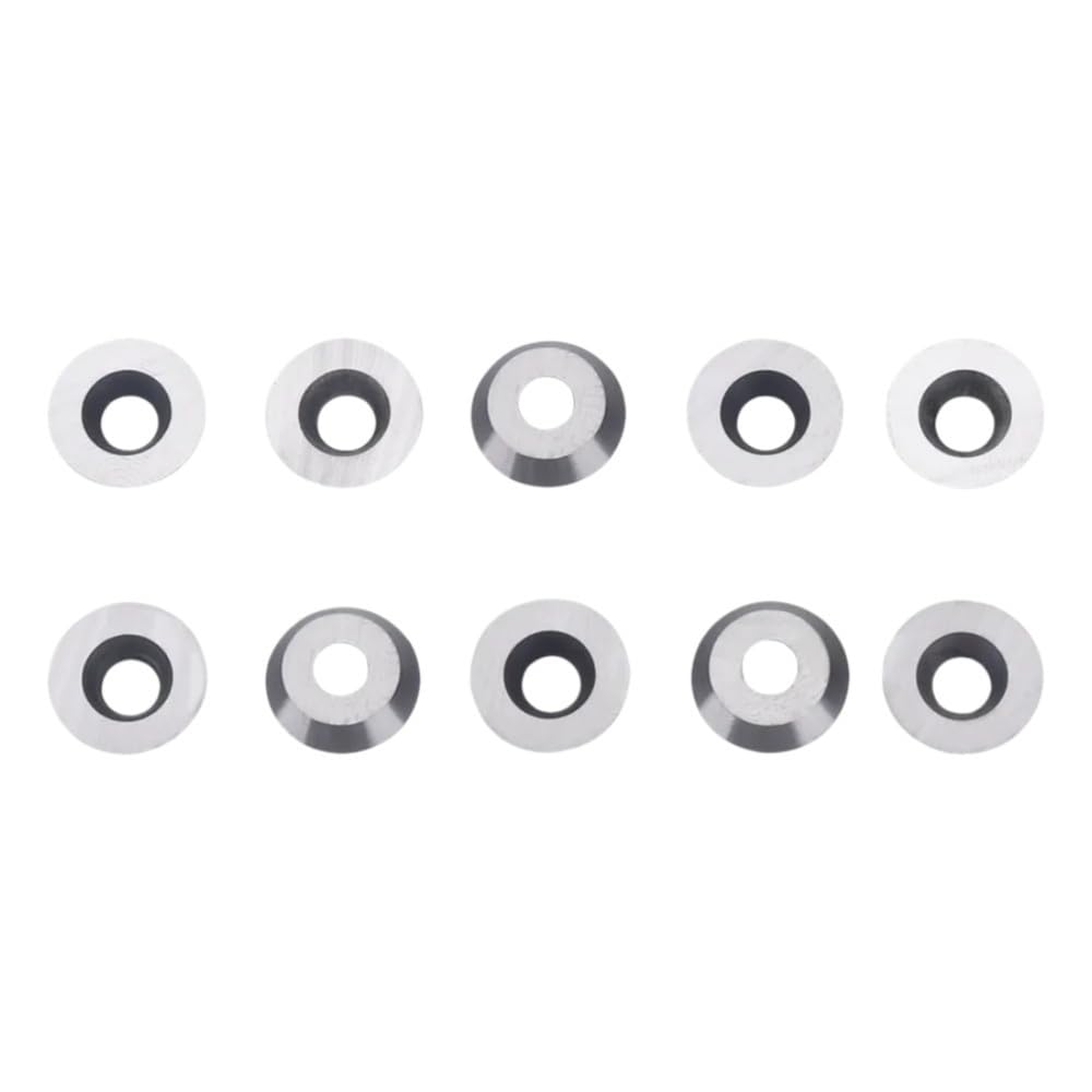 Llmwfa One Color 10Pcs Carbide Inserts Round 12Mm, Turning Cutters Tools Hollowers Blades For Wood Lathe Chuck Machine