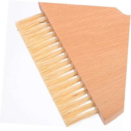 MAGICLULU 5 Sätze Kehrschaufelbürste kleine Tischbürste Mini-Handbesen und Kehrschaufel Tischbesen Kleinbesen und Kehrblech Mini Kehrset Besen Kehrschaufel Autopflegebürste hölzern Weiß – Bild 5