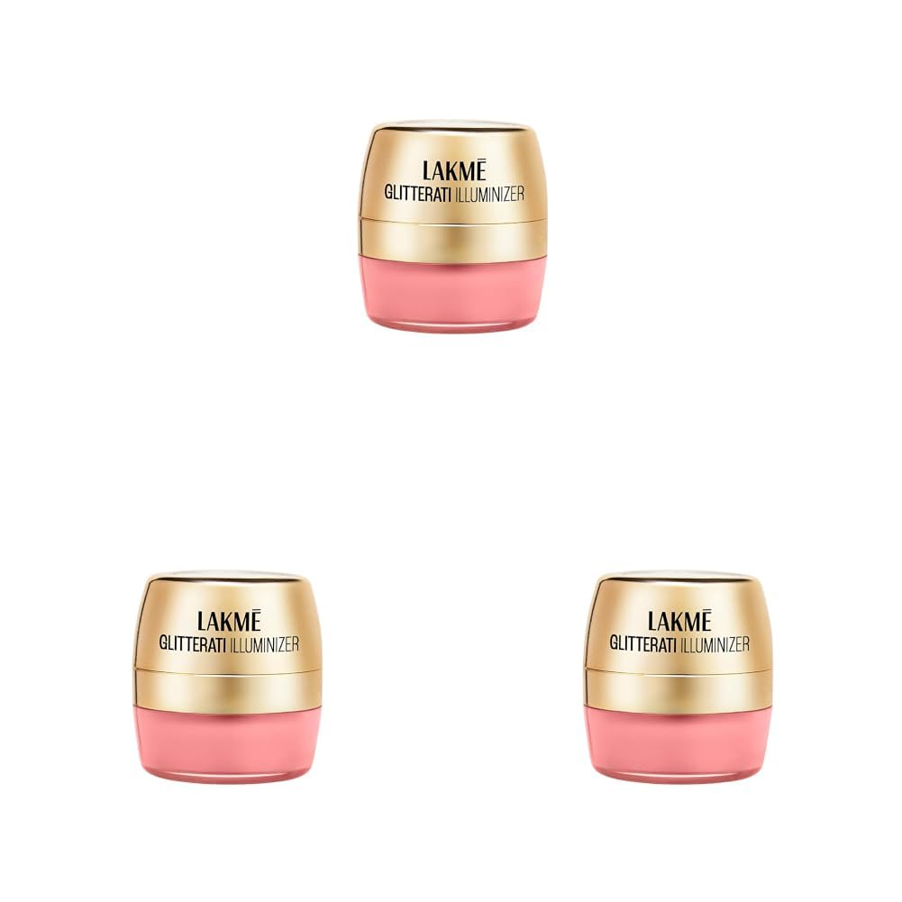 Lakme Ultimate Glam Illuminizer - Sun-Kissed, Loose Powder, Shimmer Highlighter for Face, Long Lasting for Glowing Cheeks, 4gm (Pack of 3)-image-33