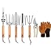 YAUNGEL Ensemble d'outils de Jardinage, kit de Jardinage en Acier Inoxydable très résistant avec poignée en Bois antidérapante - Emballage de Cadeaux de Jardinage pour Les Femmes et Les Hommes