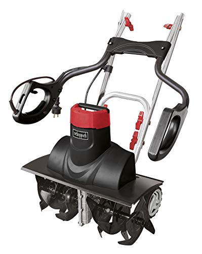 Scheppach Elektro- Motorhacke MTE450 (1500 Watt, Arbeitsbreite max.: 450mm, Arbeitstiefe max.: 180mm, Hackmesser- Ø: 200mm, 6 Messer, robustes Metallgehäuse, klappbarer Handgriff, Transporträder) - 2