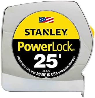 Stanley 33425 Powerlock II Power Return Rule, 1-Inch x 25ft, Chro...