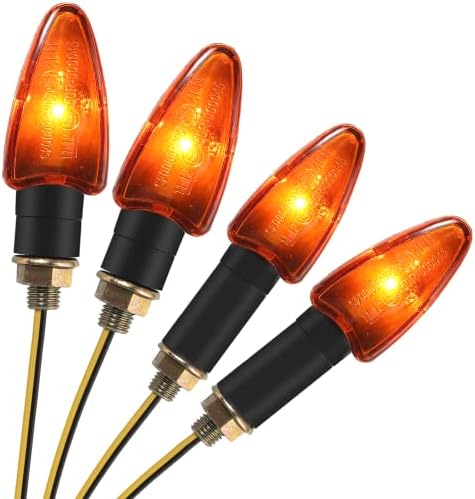 Justech Frecce Direzionali Moto 12V 10W - Mini Indicatori Gialli Impermeabili Con Certificazione E-Mark - Foto 4