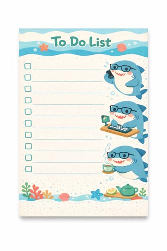 Shark Gifts – 4x6 Sticky Notes, 50 Sheets Ocean-Themed Notepad