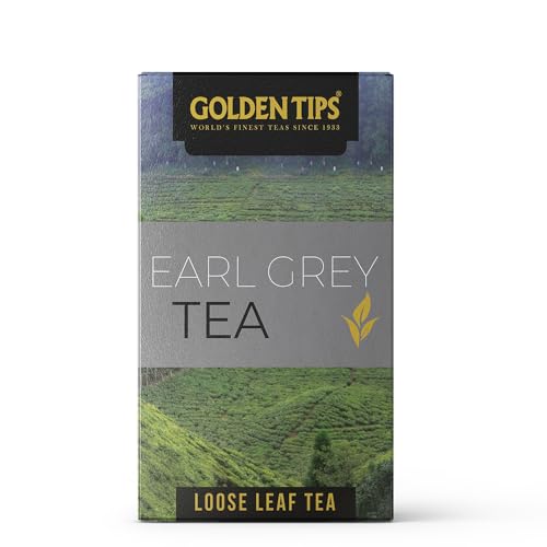 Golden Tips Earl Grey Loose Leaf Black Tea,Full-Leaf Blend Infused with Bergamot, Refreshing & Citrusy Flavor, Classic English Tea, Aromatic & Rich Taste (100 Gram 50 cups)