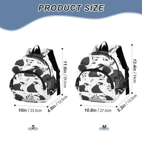 Kid's Backpack for Boys & Girls Toddler Bag Seamless Badger Dogs Backpack with Safety Leash2