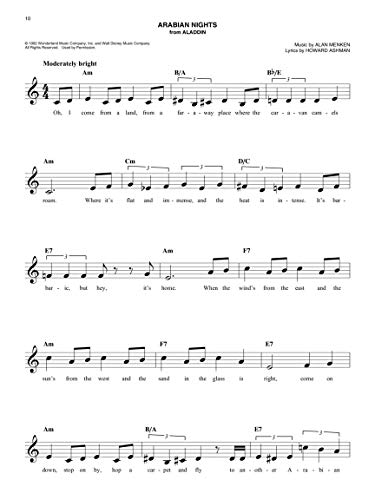 The Easy Disney Fake Book Piano, Vocal and Guitar Songbook | 100 Classic Disney Songs in the Key of C | Simplified Chords and Lyrics for Beginners, Kids and Advanced Musicians - Image 7