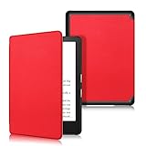 kepuch custer pu-pelle case custodia cover per kindle paperwhite 11th 2021 6.8 /paperwhite 5 - rosso