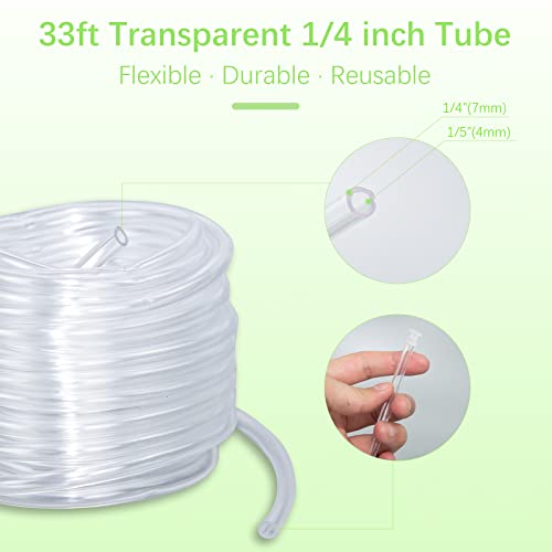 Moistenland Drip Irrigaiton Kits For 1/4" Tubing, Drip Irrigation Accessories Compatible Automatic Drip Kit Or Sprinkler Systems #TOP1