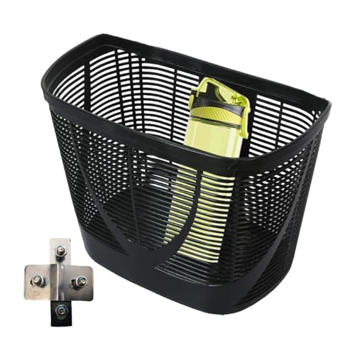Cesta delantera para bicicleta, cesta de almacenamiento para manillar delantero de triciclo de gran capacidad, cesta frontal desmontable para adultos, transporte de frutas y comestibles