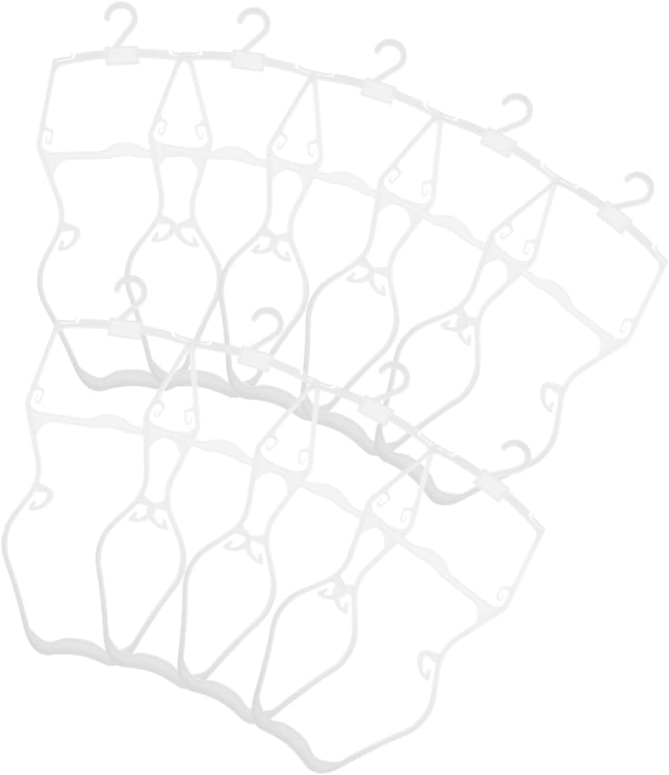 10pcs Boys and Girls Swimwear Hangers Non- Plastic Boy Girl Clothing Rack for Swimsuits Boy Girl's Clothes Support for Swimwear Display White