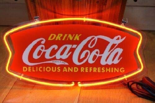 LeeQueen Sense 14in Drink Coca Cola Acrylic Neon Sign Light Handmade Man Cave Beer Pub Bar Wall Decor Lamp WB338