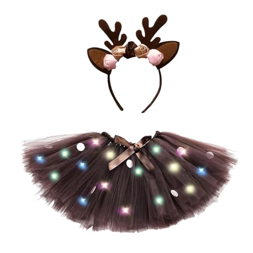 Vestido De Reno Para Niños, Traje De Reno Para Niñosssss Traje De Reno Para Niñas Vestido De Reno LED Vestido De Reno Para Niñosssss Tutu Traje De Ciervo Traje De Princesa Vestido De Tutu De Tul