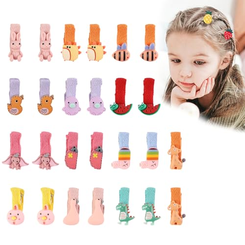 RoxNvm Mollette per capelli carino, Mollette a più colori,26 pezzi bella forcina in stile multiplo per neonate e bambini come regalo di compleanno, Natale e giorno dei bambini(Stile animale)
