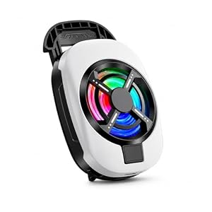 Azarton Handy Kühler wiederaufladbar, leiser Smartphone Lüfter mit 3 Stufen, Telefonkühler mit Clip für Gaming und Outdoor, universeller Handy-Kühler gegen Überhitzung