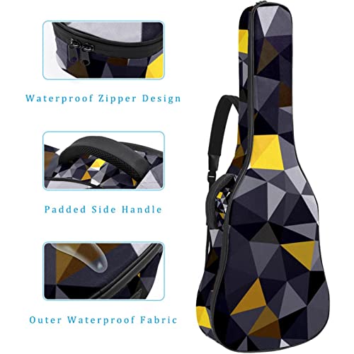 Housse de transport étanche pour guitare avec bandoulière réglable Motif géométrique triangle Noir et doré, Multicolore… - Les Beatles, Paul McCartney, John Lennon, RIngo Starr, George Harrison Housse de transport étanche pour guitare avec bandoulière réglable Motif géométrique triangle Noir et doré, Multicolore… – Image 5