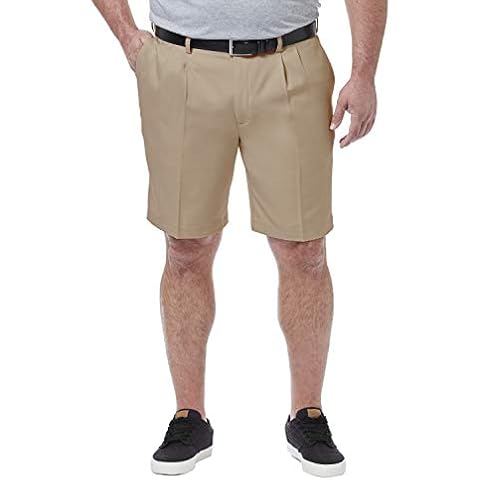 Haggar Men's Cool 18 Pro Shorts, Khaki Cover
