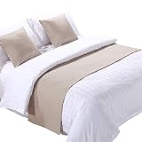 QFWMCW Hotel Bed Runner Home Bedding Scarf Protection Modern Solid Color Bed Spread Bed Decor Scarf