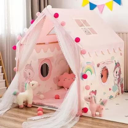 OSANA Polyester Portable Foldable Unicorn Theme Play Tent House for Kids 3-13 Year Old Kids Girls and Boys (B0DB23PBRG) Amazon Price History, Amazon Price Tracker