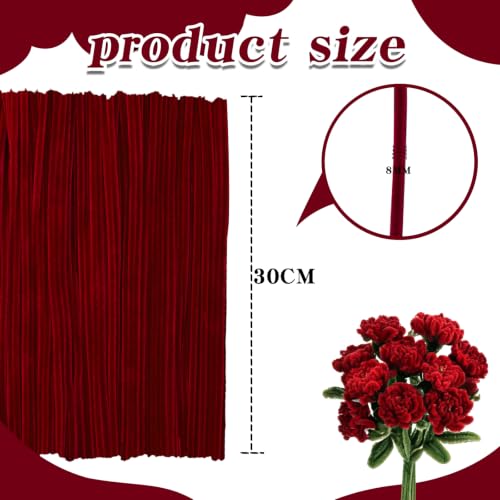 Image of VZF Pipe Cleaners Bulk Pipe Cleaner Flower Kit, DIY Pipe Cleaners Flowers Craft Stems for Classroom Decor Halloween Decor Limpia Pipas,Valentines Day Gifts Chenille Stems Crafting Supplies Craft Kits
